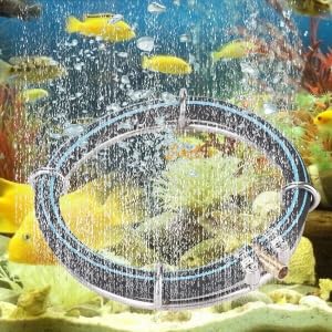 Pssopp Aquarium Round Air Bubble Diffuser, Fish Pond Oxygenation Bubbler Aquarium Aerator Bubble Stone Aquarium Air Stone Disc Fish Bubble Generator(Dia 25cm) - size: Dia 25cm