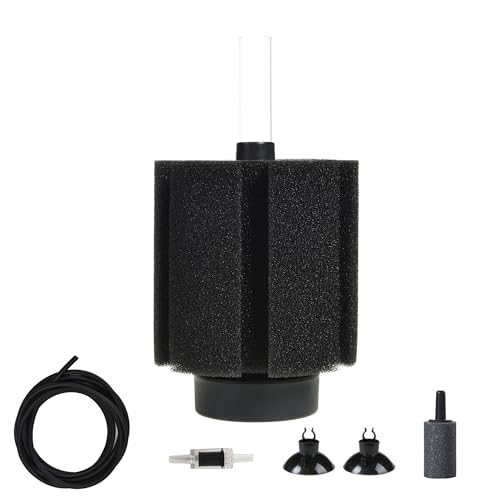 ALEGI Aquarium Sponge Filter with Air Stone 50 Gallon,Fish Tank Sponge Filter 55 Gallon for Breeding Fry Betta Shrimp (1 pcs) - size: 1 pcs