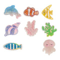 8 Pcs Ocean Marine Animal Hair Clips - Aquatic Plants, Fish, Jellyfish, Conch, Dolphin - Sea Animal Alligator Clips, Stylish Hair Accessories for Girls, Suitable for Thick or Thin Hair