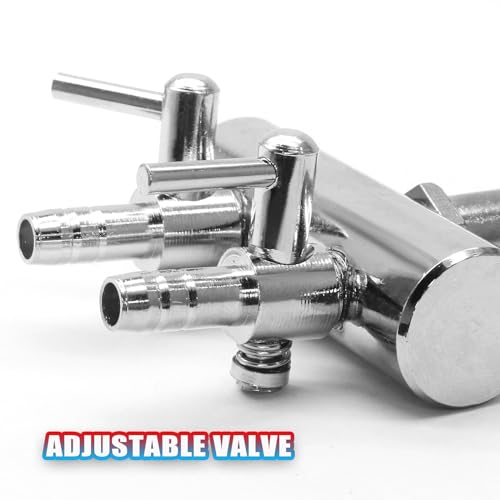 Aquarium Air Pump Valve, Aquarium Air Line Splitter Metal Fish Tank Distributor - size: 2 Way