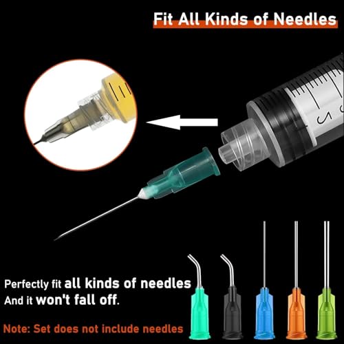 30Pack 10ml Syringe Plastic Luer Lock Syringe Without Needle for Scientific Labs,Feeding Pets Individually Sterile Sealed