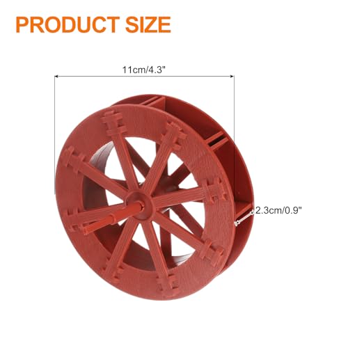 uxcell 2 Pcs Fountain Water Wheel, 4.3 Inch Desktop Fortune Statue Aquarium Wheels Decor Water Fountains Wheel Red - color: Red, size: 4.3 Inch