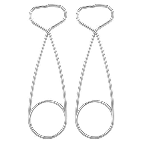 2Pcs Stainless Steel Fish Mouth Jaw Spreaders Hanging Hook Rack for Water Bottle