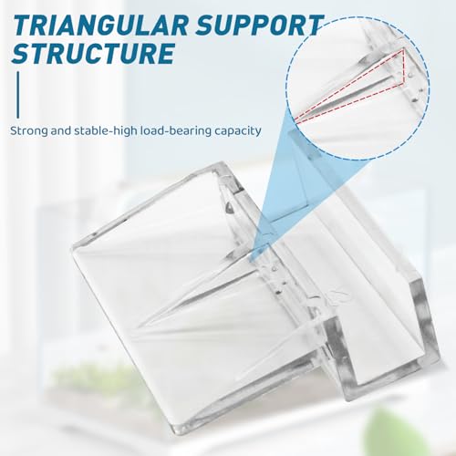 LINLAN 12mm 12 Pieces Aquarium Cover Bracket,Fish Tank Lid Clips Acrylic Aquarium Cover Clip Support Holder for Rimless Aquariums - size: 11-12mm