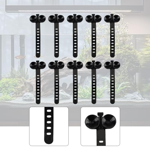 10 Suction Cup Clamps for, Multifunctional Pipe Fittings, Black