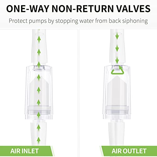 Pawfly Aquarium Check Valves Plastic One Way Non-Return Check Valve for Fish Tank - color: Clear