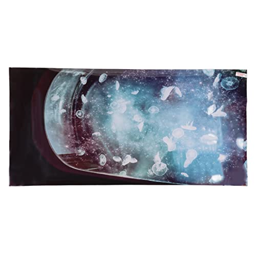 3D Aquarium Background PVC Fish Tank Decoration Sticker, Self Adhesive Backdrop with Realistic Pattern for Freshwater Saltwater Tanks (61 * 30CM) - size: 61*30CM