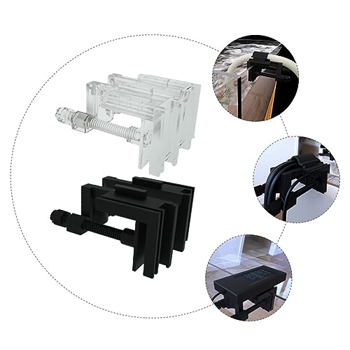 LIFKOME 2pcs Acrylic Fixing Clamps for Fish Tanks Multi-functional Clips and Wear-resistant Hose Holder Easy Install for Aquariums Options