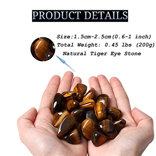 DUQGUHO Tiger Eye Healing Crystals Stones Set Natural Bulk Crystals Tumbled Polished Irregular Crystal Stones Bulk Rocks 0.45 lbs - color: 04 Tiger Eye