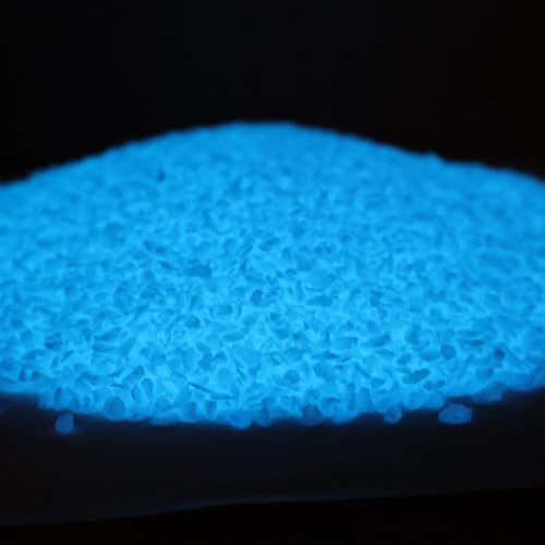 Glow in the Dark Gravel Stones,Aquarium Gravel,Aquarium Sand,Decorative Glow Gravel Rocks for Fairy Garden Fish Tank Succulents Pot Vase Filler Decor, 1 Pound (Sky Blue, 1-3mm) - color: Sky Blue, size: 1-3mm