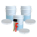 ePackageSupply 5 Gallon Plastic Bucket with Airtight Lid | Food Grade Bucket | BPA-Free | Heavy Duty 90 Mil All Purpose Pail | One 12" Rubber Mallet & One Lid Opener Included | 3 Pack - color: Translucent, size: 3 Packs