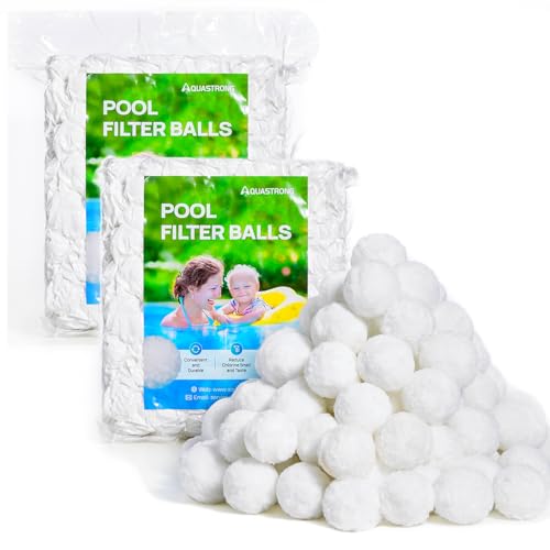 AQUASTRONG Pool Filter Balls for Sand Filters, 10.1 lbs Reusable Pool Sand Filter Balls (Replaces 330 lbs of Sand), Efficient Water Filtration Pool Filter Balls for Swimming Pools, Filter Pumps - color: White, size: 10.1lbs