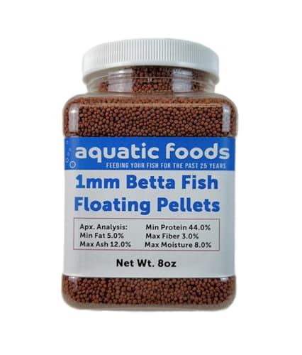 1mm - 1/32" Floating Pellets for Bettas, Siamese Fighting Fish, Guppies, Tetras, Live Bearers, Baby Koi, All Smaller Tropical and Pond Fish...WL 8oz Sm Jar