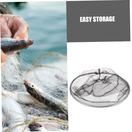 OSALADI 4pcs Foldable Fishing Landing Net Heads with Deep Black Mesh, Stainless Steel Frame, Replacement Netting for Freshwater and Saltwater Anglers