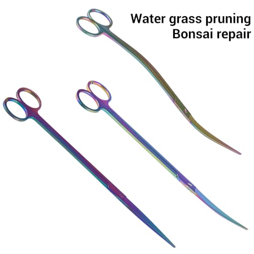 Aquarium Aquascaping Tools Kit,4 in 1/5 in 1/6 in 1 Stainless Steel Aquatic Plants Tweezers Scissors Spatula Cleaning Tool Set W/Storage Bag for Aquariums Fish Tank - size: 6-in-1