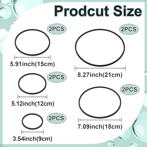 10PCS Fish Feeding Rings, 5 Sizes Oval Aquarium Floating Plant Barriers, Foam Fish Feeder Rings, Fish Tank Aquarium Accessories for Fish, Floating Plant - Black