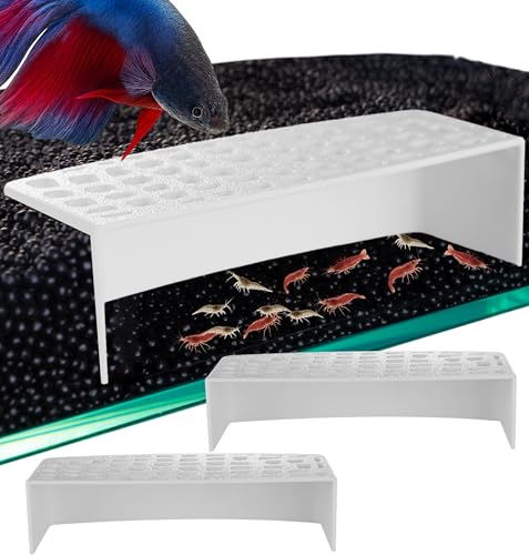 2Pcs Shrimp Hide Cave, Aquarium Shelter, Shrimp Tank Accessories, Fish Tank Decorations (White) - color: White