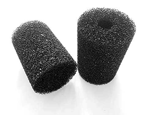 Wave Point 2 Pack X-Large Overflow Filter Box Intake Round Pre-Filter Foam Sponge 5.91" x 4.13" for Aquariums and Ponds (Fine 40 PPI)