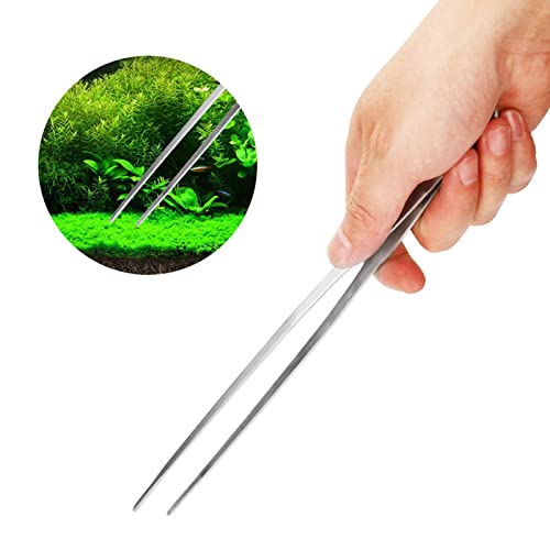 Drfeify Aquarium Tools Kit Premium Stainless Steel for Aquarium Fish Tank Maintenance and Plant Care, 4 in 1 Set for Plants Enthusiasts