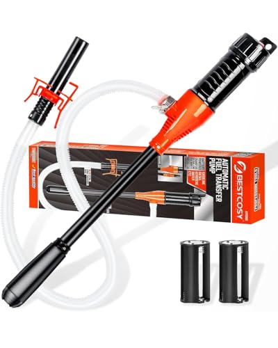 Portable Transfer Pump Battery Operated Electric Siphon Pump for Gas, Fuel, Diesel, Water Transfer 2.4 GPM Flow Oil Extractor -Easy to Use Hand Fuel Pump, Multi-Use Siphon Fuel Transfer Pump - size: 1 Pack (Standard)