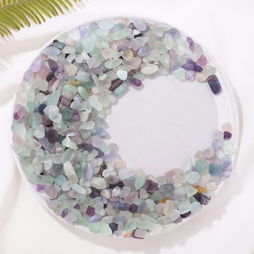0.44Ib Crystal Chips Bulk Tumbled Crushed Stones Garden Tool for Fountain Vase Filler Planters Decorative Fish Tank Potted