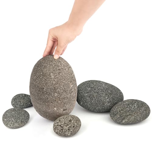 LANDEN Taiji Stone Natural Rocks(18lbs, 2~9 inches,6pcs) for Aquascape and Bonsai, Aquarium, Paludarium, Fish Tank Decoration Rocks, Landscaping Model Stone - size: 10 Taiji Stone(2-9 inches, 17lbs)