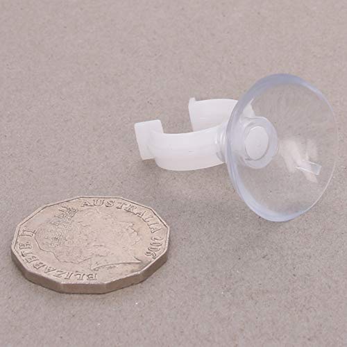 MroMax Aquarium Suction Cup Clips Airline Tubing Hose Heater Clips Clamps Holder for Fish Tank Clear 15mm to 18mm 20Pcs - size: 20pcs 15mm to 18mm
