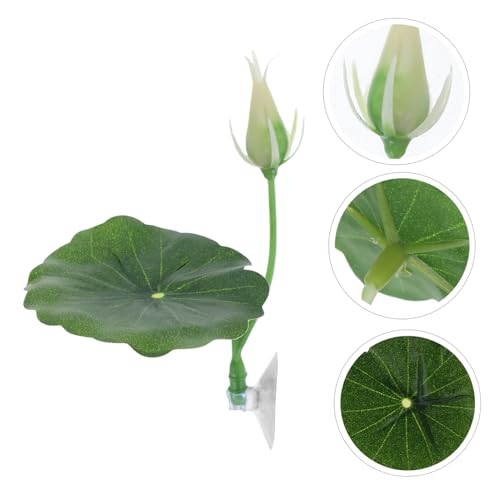 UPKOCH 2pcs Betta Fish Habitat Leaf -Soft Artificial Plant Pad Rest with Suction Cup Aquarium Decor - Resting Breeding Spot for Betta Fish Tank Accessories