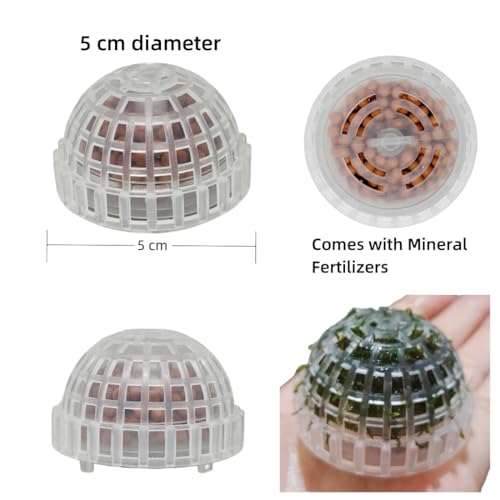 4 Pack Aquarium Moss Ball Holder, Fish Tank Moss Ball Live Plants Shaping Filter, Exotic Decor Ornaments for Aquarium Shrimp Betta Fish Tank (4 Pack)