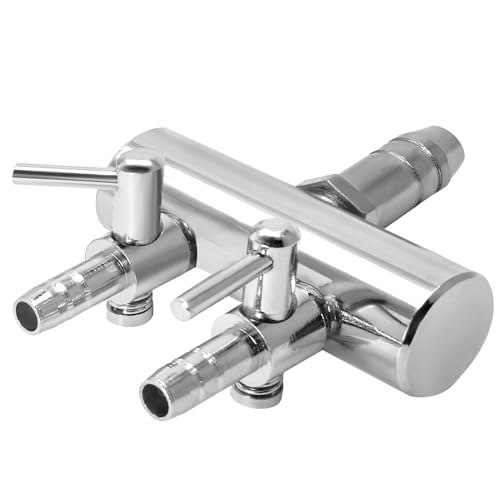 Aquarium Air Pump Valve, Aquarium Air Line Splitter Metal Fish Tank Distributor - size: 2 Way