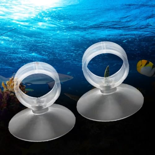 20 Pcs Silicone Aquarium Suction Cups Leak-Proof Glass Surface Mount Sucker Holder for Air Pump Tubes, Fish Tank Tube Clip for 4mm/6mm Pipes(16mm)