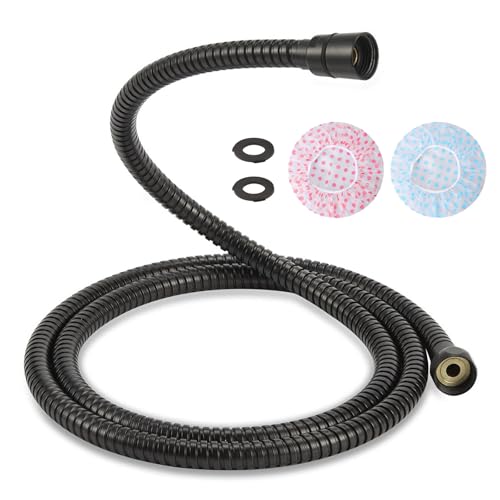 TRIPHIL Kink-free Shower Hoses Extra-long for Handheld Showerhead Hose Replacement Flexible Metal Shower Tube Extension Anti-twist 2 Brass Connectors Stainless Steel Sleeve Oil Rubbed Bronze 71 Inch - color: Oil Rubbed Bronze, size: 71 Inches