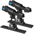 PLUSINNO 2 in 1 Fishing Rod Holders for Boat, Kayak Fishing Rod Holder, Fishing Pole Holders for Track Mount / Deck Mount, Fishing Gear with Fishing Rod Protective Strap, Fishing Accessories & Gifts - color: Rod Holder with Track - 2 Pack