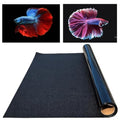 Aquarium Background Paper Décor PVC Fish Tank Backdrop Wallpaper Electrostatic Adhesive, No Glue, Easy to Install, Reusable (15.8" H x 78.7" L, Black)