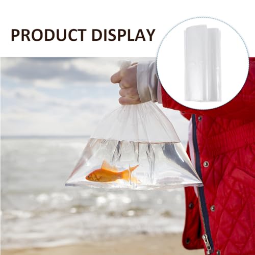 Luxshiny 50 Pcs Leak-proof Live Fish Transport Bags Flat Open Plastic Fish Packing Bags 20x44 Cm Shipping and Storage