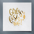 Decal Stickers of Girls Fish Too (Metallic Gold) (Set of 2) Luxury Weatherproof Vinyl Decal Stickers for Laptop Desktop Smartphone Car Dirt Bike Wall Room Mason Jar - BICVER1c33532GOW19Y24 - color: Metallic Gold, size: 4.8'' x 5.2''