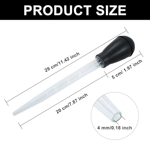 Murtenze 2 Pack Manual Fish Tank Water Changer Aquarium Dropper, Black Clean Pipette Dropper Waste Remover, Mini Gravel Cleaning Straw for Aquarium Cleaning/Aquarium Owners - color: Black