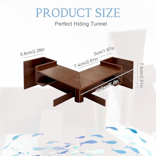 Aquarium Cave - Fish Fish Habitat Tunnel Decor for Shrimp Hideout and Betta Fish, Underwater Maze Tunnel Aquatic Decorations, Fish Habitat Accessories for Aquariums