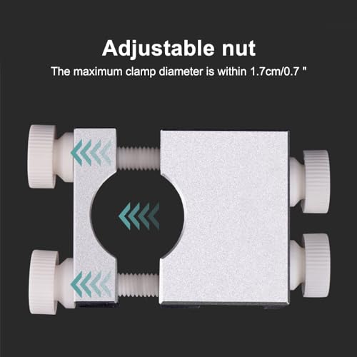 MiOYOOW Aquarium Tube Fixture Holder, Aluminum Alloy Water Pipe Fixing Clip, Adjustable Inflow Outflow Pipe Clamp Holder for Less Than 0.7in Tubes