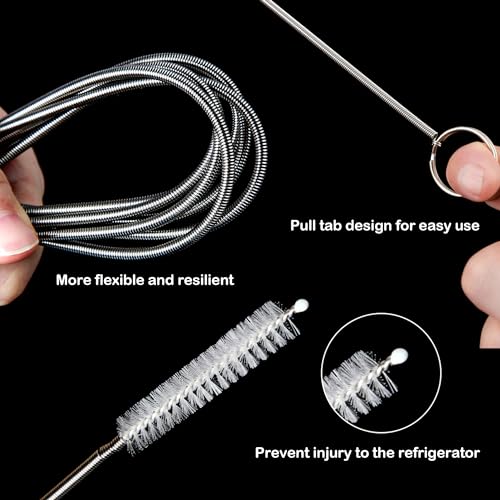 2PCS 60 Inch Ultra Long Stainless Steel Cleaning Brushes, Reusable Drainage Pipe Dredging Tools, Flexible Feed Pipe Brush for Automotive Drainage Outlets - color: For Cars