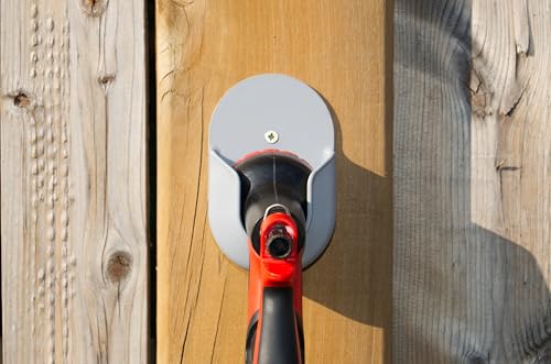 Nozzle Dock - Garden Hose Nozzle Holder | Wall-Mount Hook for Outdoor Spray Nozzles (Grey) - color: Gray