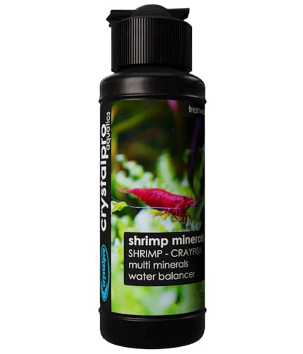 Crystalpro Shrimp Minerals 4.2 Oz – Liquid Aquarium Salt & Trace Elements for Freshwater Shrimp Tanks – Supports Caridina & Neocaridina – Molting & Breeding Additive – Invertebrate Tank Conditioner - size: 125 ml