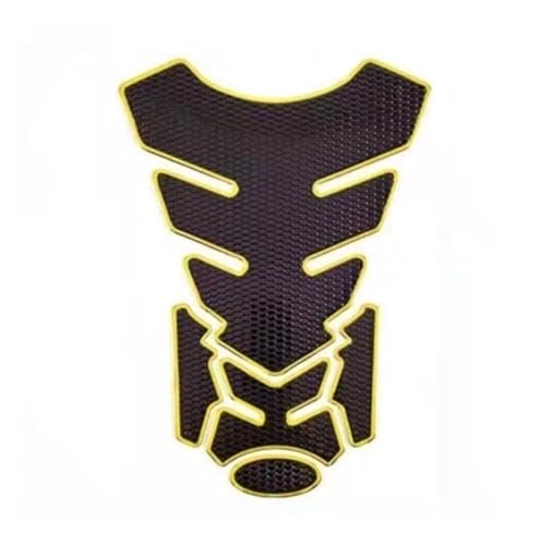 Universal Fuel Tank Sticker for Motorcycle Tank Pad Fish Bone Mat Oil Gas Tank Protector Motorcycle Cover Decal Gas Stickers Decals - color: Model B Golden
