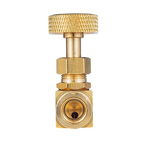 2 Pieces Heavy Duty Brass Instrument Replacement Control Needle Valve 1/4" Npt Female X 1/4" Npt Female Connection Golden - size: 2 PCS 1/4 " Female * 1/4"Female needle valve