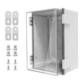 Junction Box, IP65 Waterproof Dustproof ABS Plastic Enclosure, Outdoor and Indoor Project Box Hinged Clear Cover with Mounting Plate Wall Brackets, Outer Dimension 11.8"x 7.9" x 7.1", Grey - size: 11.8"x 7.9" x 7.1" (1pc)