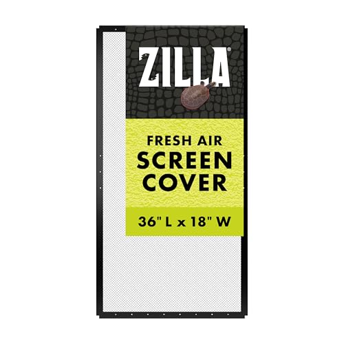 Zilla Fresh Air Screen Cover, Secure and Durable Metal Mesh Cover for Reptile Terrariums, 36 x 18 inches - size: 36" x 18"