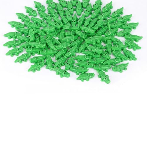 COMINGOIN Alligator Resin Aquarium Ornament, Small Reptile Figurine for Fish Tank Landscaping Decor, Aquascape Tank Accessory, Green Resin Terrarium Decorations(Cute) - style: Cute