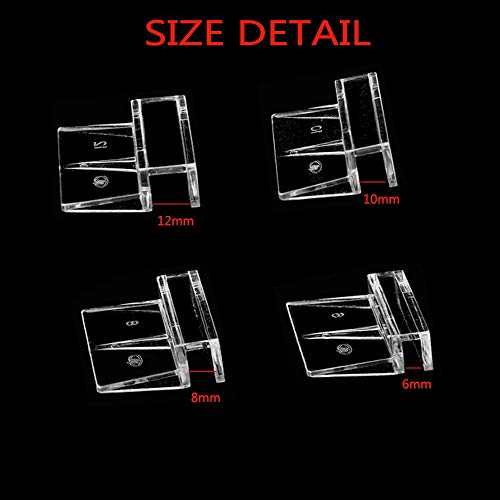 4pcs Clear Color Acrylic Aquarium Fish Tank Glass Cover Clip Support Holder (10mm) - size: 10mm