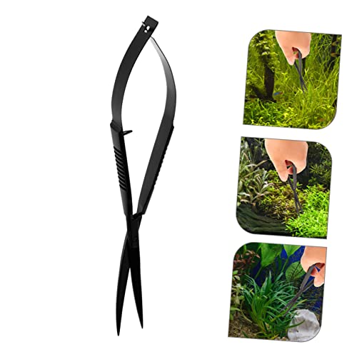 COLLBATH Stainless Steel Aquatic Plant Scissors Spring Trimmer Tool for Aquarium Terrarium for Underwater Plant Maintenance Easy to Use in Small Tanks Safe for Fish Care