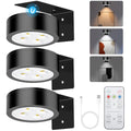 Picture Lights for Wall, 3 Lighting Modes Magnetic Art Display Light,Rechargeable Battery Operated Led Painting Light with Remote Control Dimmable & Timer,3Pack Black - color: Black, size: 3 Pack
